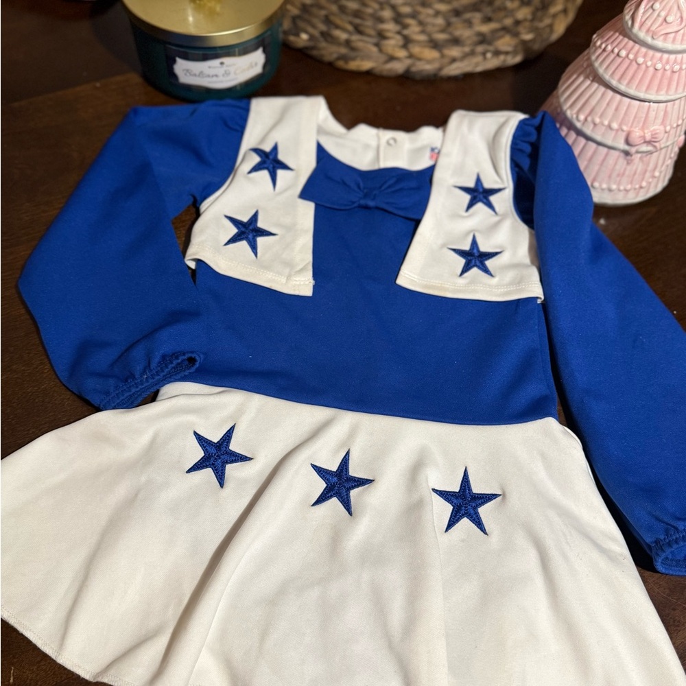 NFL Blue and White Starry Kids Dance Costume